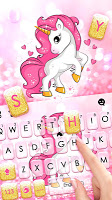 screenshot of Pink Glitter Unicorn Theme
