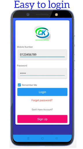 CK Recharge Service Screen 2