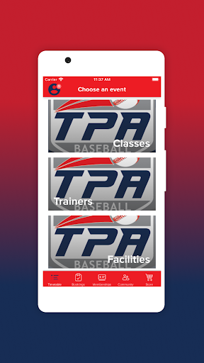 Android application Top Prospect Athletics screenshort