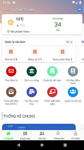 Android application Quảng Bình eGov screenshort