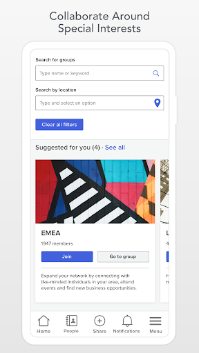 Android application Backswath Peer Group Community screenshort