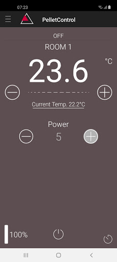 Android application PelletControl screenshort