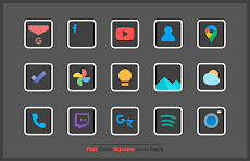Flat Dark Square - Icon Packのおすすめ画像1