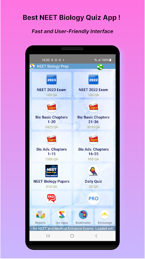 Android application NEET Biology Quiz screenshort