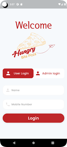 Android application Hungry Bite Pizza screenshort
