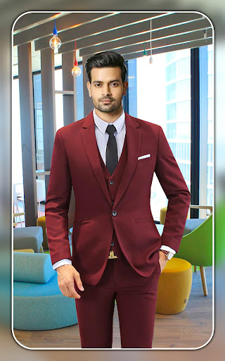 Men suit photo editor casual