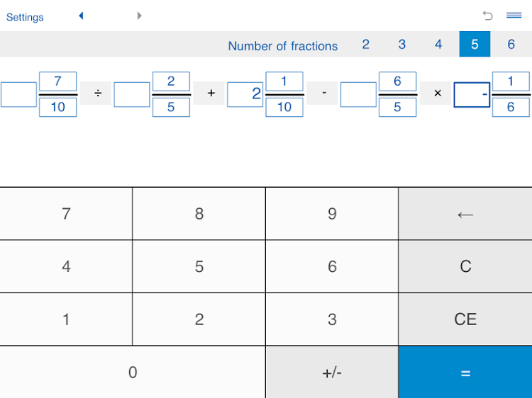 Fraction calculator XL - 3.1.7 - (Android)