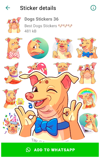 Cute Dog Stickers for WhatsApp