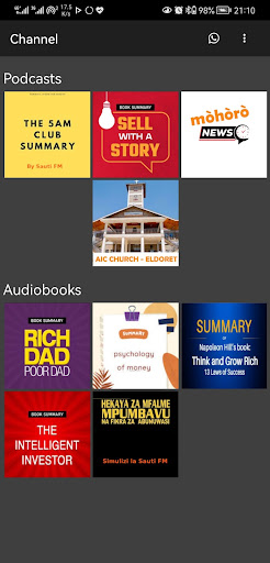 Android application Sauti FM -Kikuyu,Swahili books screenshort