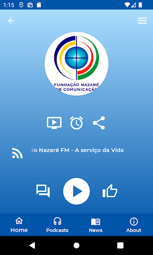 Android application Rádio Nazaré FM screenshort