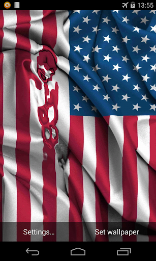 Android application Flag of USA Live Wallpaper screenshort