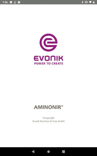 Android application AMINONIR® Portable screenshort