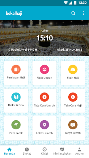 Android application Bekal Haji dan Umroh (Karya screenshort