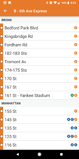 FastTimes: NYC Train/CitiBike Screen 3