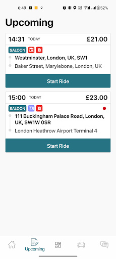 R Travel Driver Screen 2