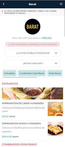 Android application Barat screenshort