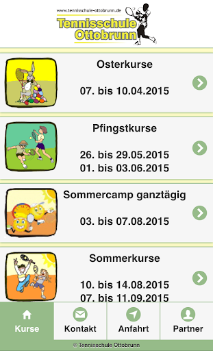 Android application Tennisschule Ottobrunn screenshort