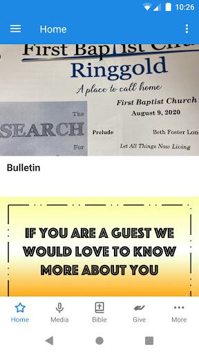 Android application Ringgold First Baptist Church screenshort