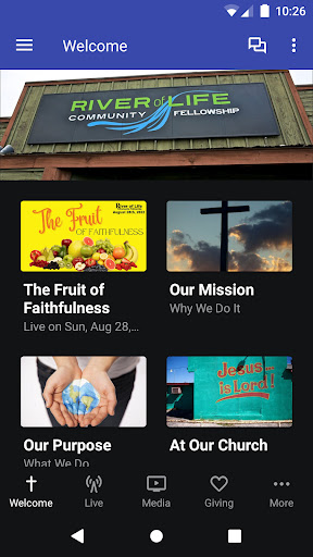 Android application River of Life Fellowship App screenshort