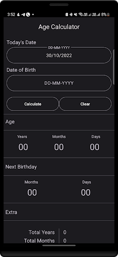Age Calculator Screen 2