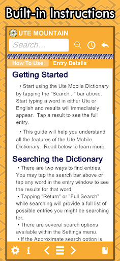 Android application Ute Mobile Dictionary screenshort