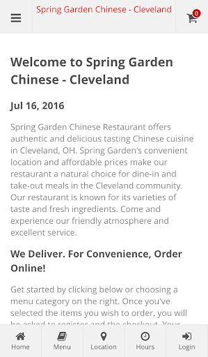 Android application Spring Garden Cleveland screenshort