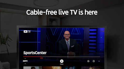 Screenshot of YouTube TV: Live TV & more