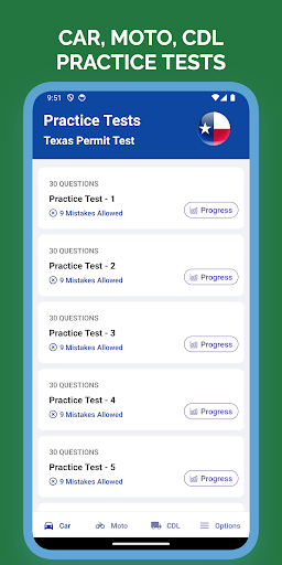 Android application Texas DMV Practice Test screenshort