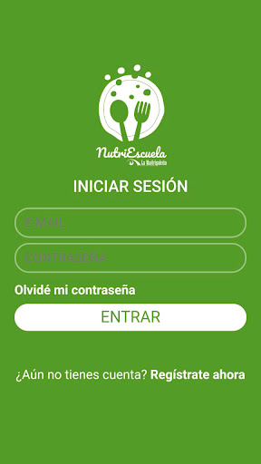 Android application NutriEscuela screenshort
