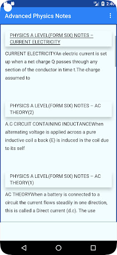 Android application Advanced Physics (A Level) screenshort