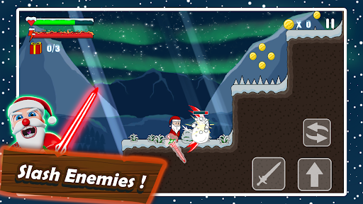 Android application Santa Adventure 2D Action Game screenshort
