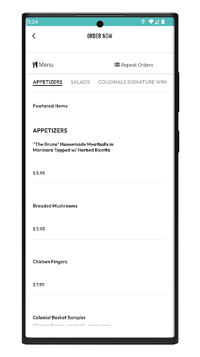Colonial Pizza Screen 2
