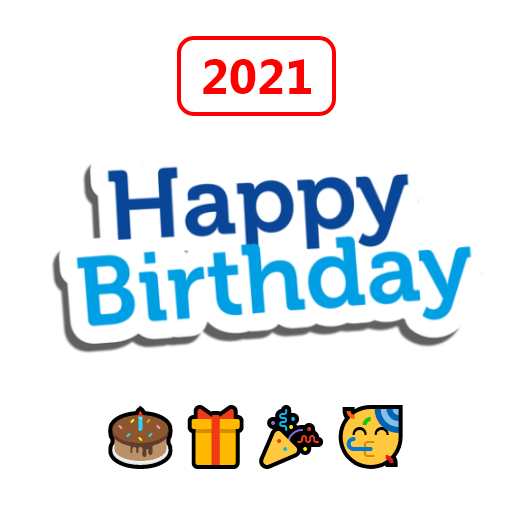 Happy Birthday Stickers - WA logo