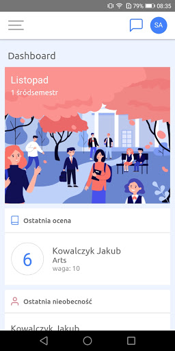 Android application Journal ZSPwK screenshort
