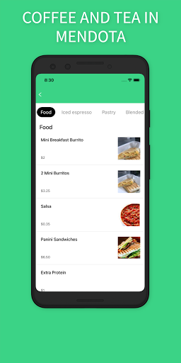 Android application Di Amici Coffee screenshort