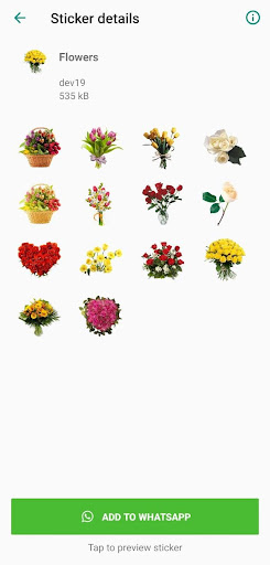WASticker love Roses & Flowers Screen 3
