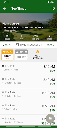 Android application Locust Hill Golf Course screenshort