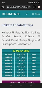Kolkata FF Fatafat