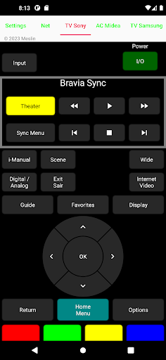 Universal Remote Control Screen 2