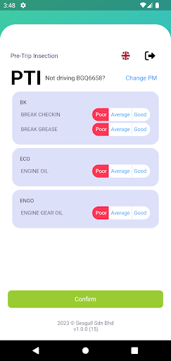 Seagull Driver App Screen 3