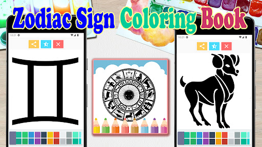 Zodiac Sign Coloring Book