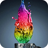 Colorful flame live wallpaper icon