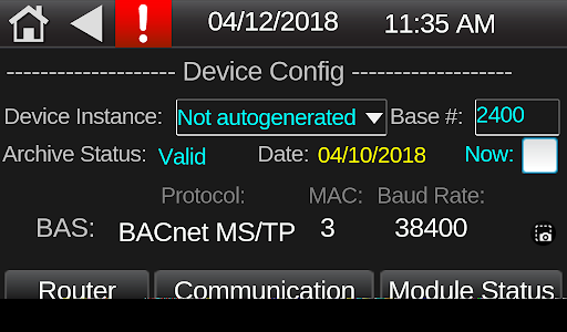 Equipment Touch (Carrier) Screen 3