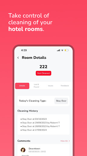 RedApp Housekeeping Screen 2