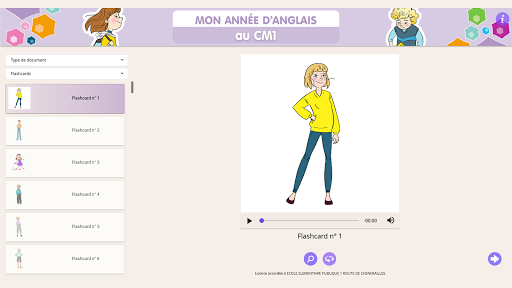 Android application Mon année d'anglais au CM1 screenshort