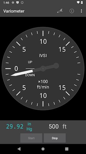 Android application Variometer screenshort