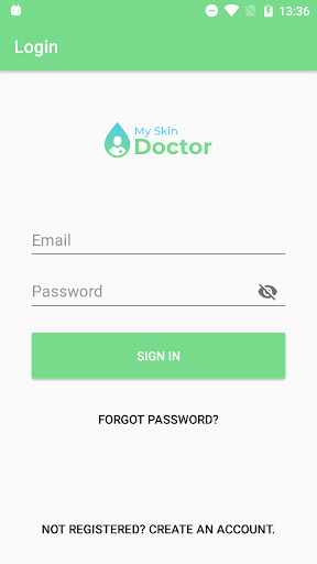 Android application MySkinDoctor screenshort