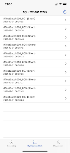 iSpeechRecorder Screen 3