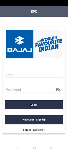 Bajaj Spare Parts Search (EPC) Screen 2