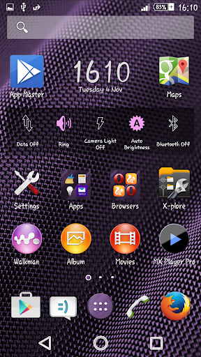 Metal Violet Xperien Theme